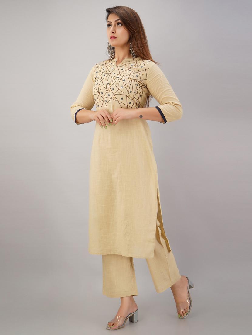 pastel kurta palazzo set - 17181844 - Zoom Image - 2