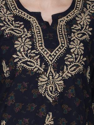 chikankari straight kurti - 17181925 - Standard Image - 5