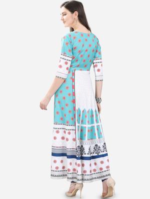 printed flared kurta - 17181940 - Standard Image - 3