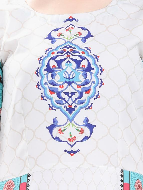 printed flared kurta - 17181940 - Zoom Image - 4