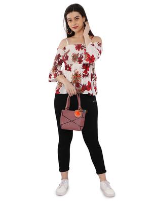 cold shoulder floral top - 17181986 - Standard Image - 4