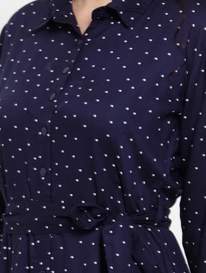 printed a-line dress - 17182953 - Standard Image - 4