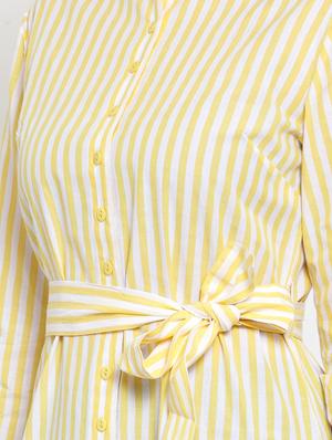yellow rayon regular tunic - 17182990 - Standard Image - 4