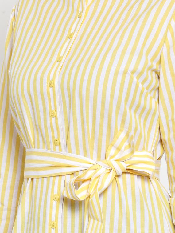 yellow rayon regular tunic - 17182990 - Zoom Image - 4