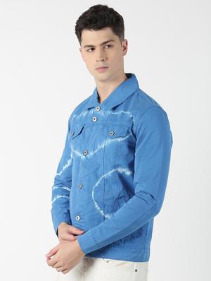 blue tie & dye denim jacket - 17183158 - Standard Image - 2