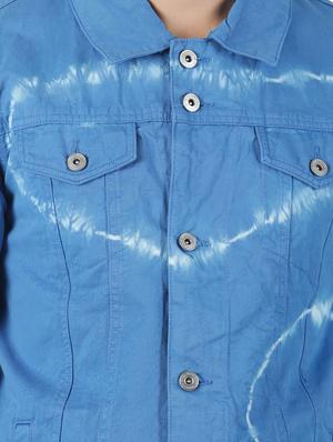blue tie & dye denim jacket - 17183158 - Standard Image - 5