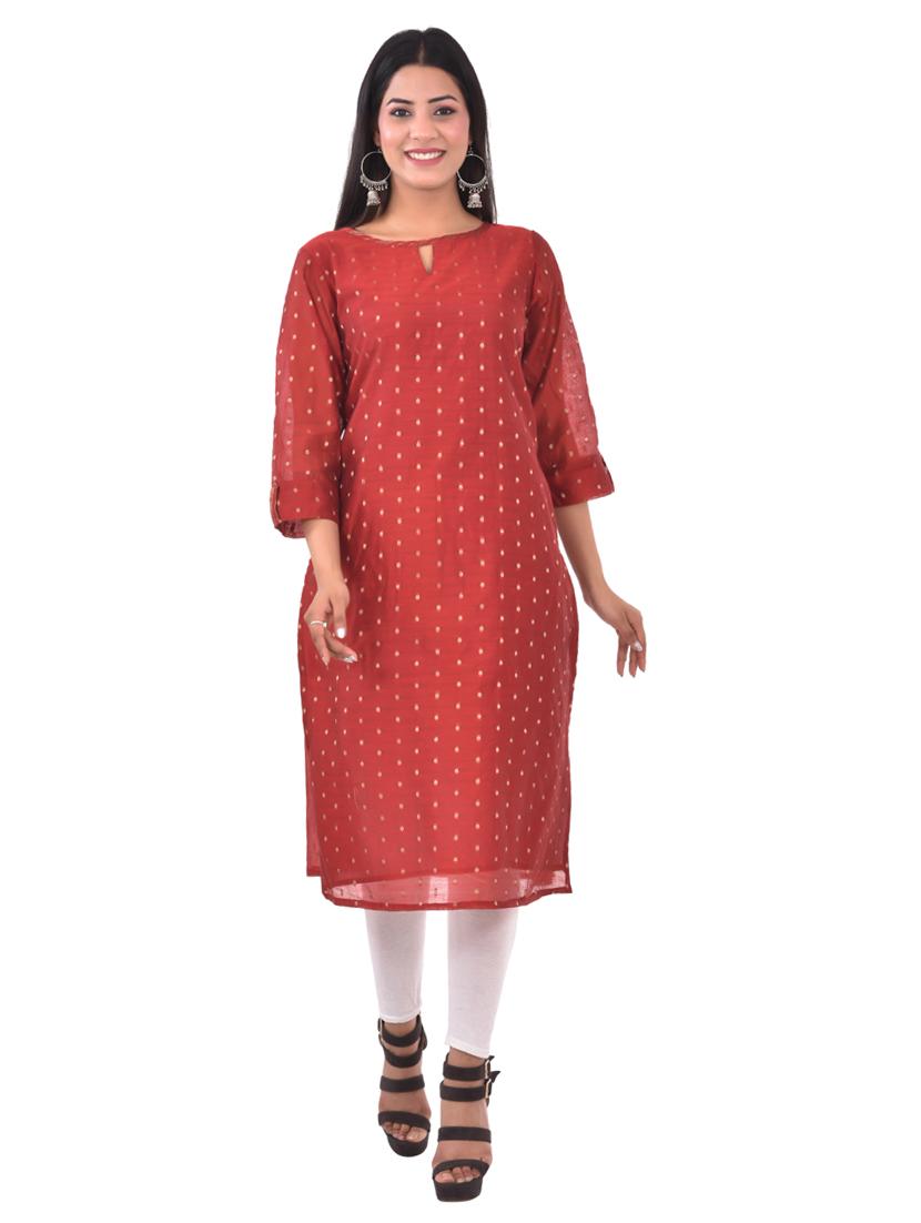 zari work straight kurta - 17183331 - Zoom Image - 1