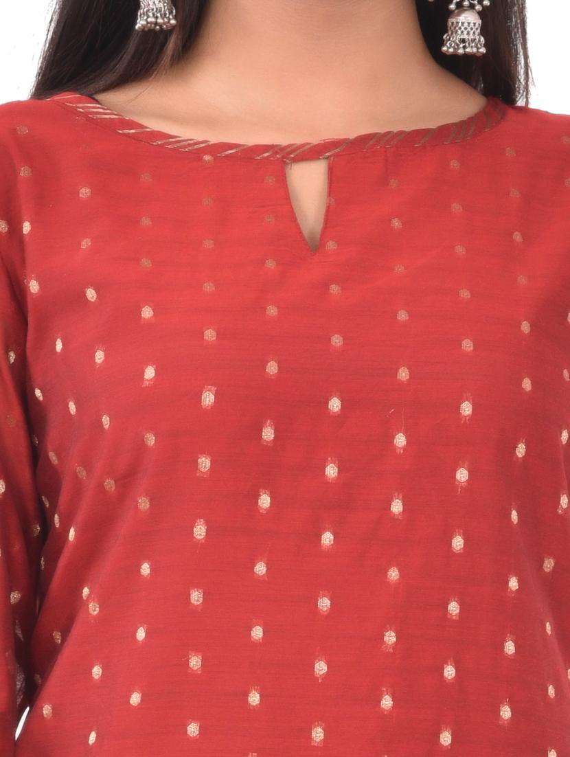 zari work straight kurta - 17183331 - Zoom Image - 4