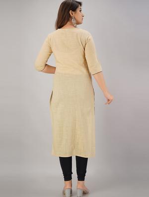yoke embroidered straight kurta - 17183340 - Standard Image - 4