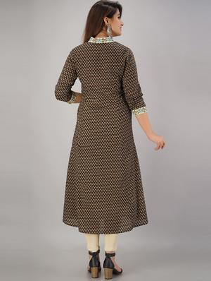 printed a-line kurta - 17183344 - Standard Image - 4