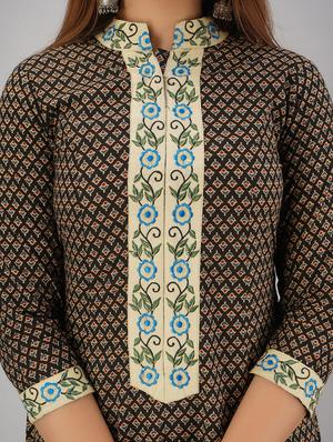 printed a-line kurta - 17183344 - Standard Image - 6