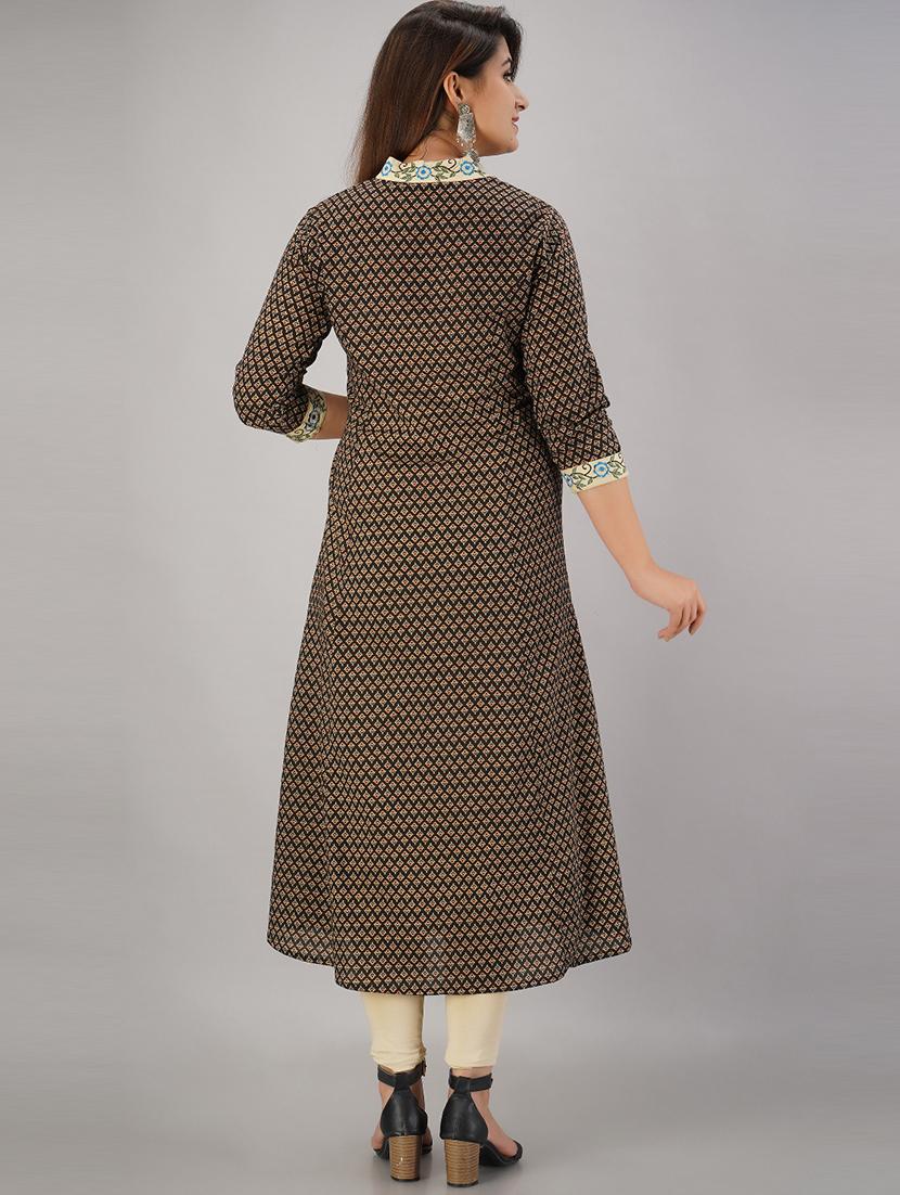 printed a-line kurta - 17183344 - Zoom Image - 4