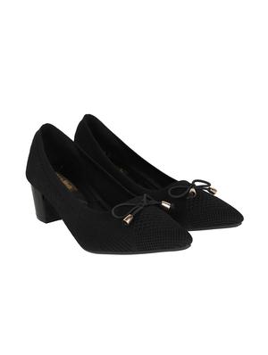 black mesh slip on pumps - 17183673 - Standard Image - 2