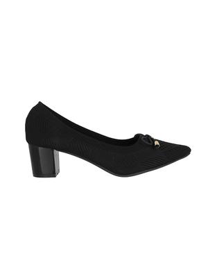 black mesh slip on pumps - 17183673 - Standard Image - 3