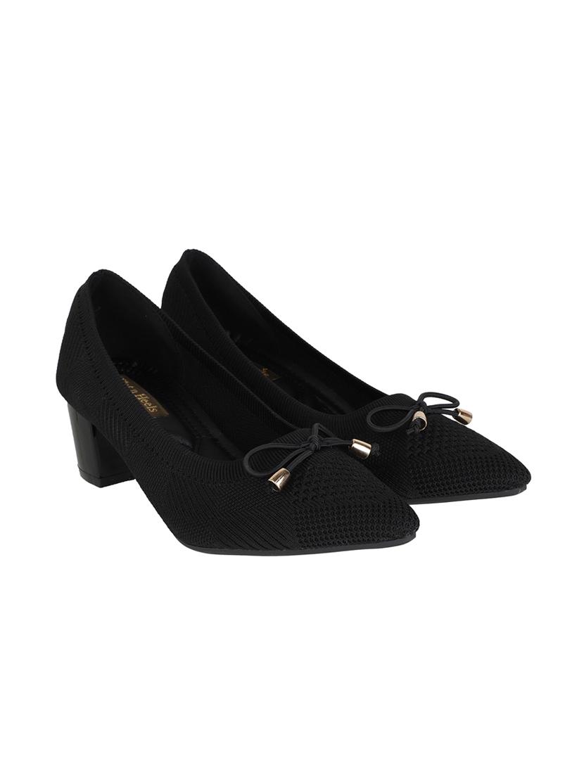 black mesh slip on pumps - 17183673 - Zoom Image - 2
