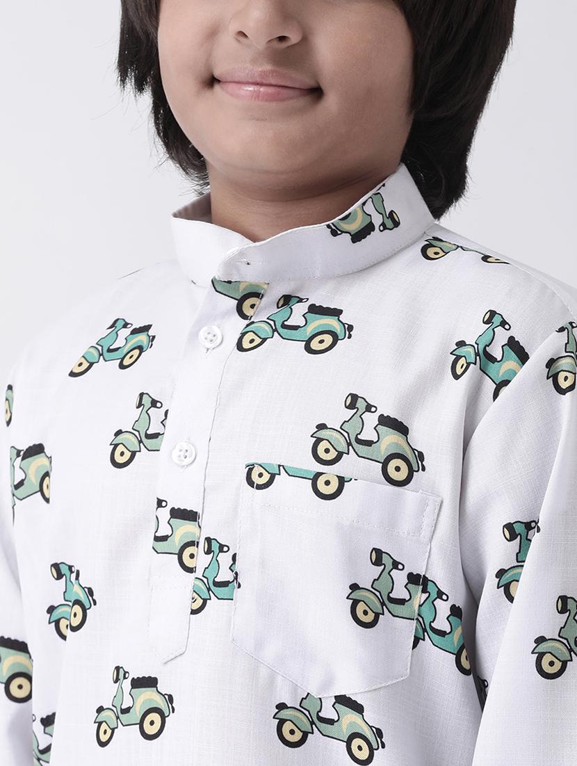 printed cotton kurta set - 17183845 - Zoom Image - 5