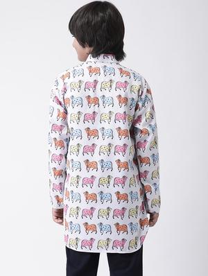 printed cotton kurta set - 17183846 - Standard Image - 3