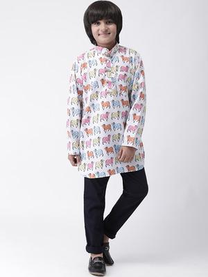 printed cotton kurta set - 17183846 - Standard Image - 4