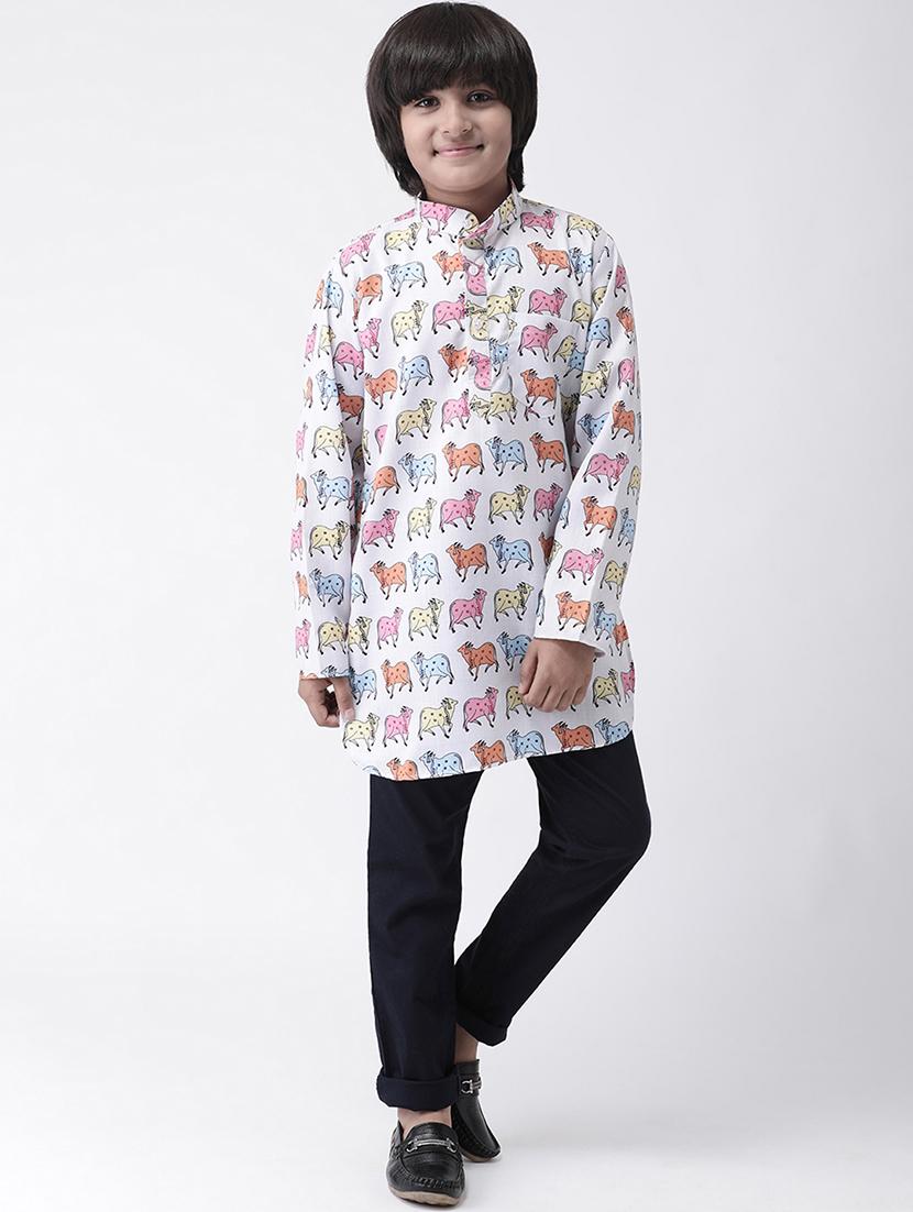 printed cotton kurta set - 17183846 - Zoom Image - 4
