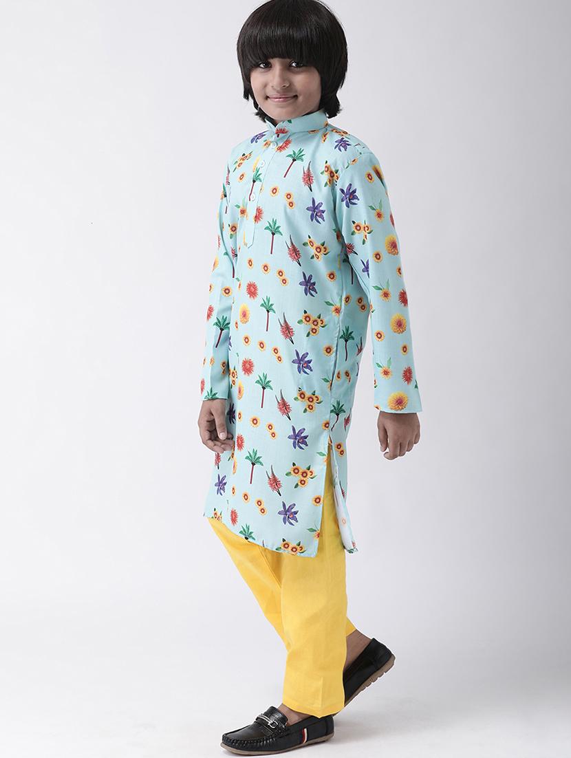 multi colored cotton kurta sets kurtas & set - 17183850 - Zoom Image - 2