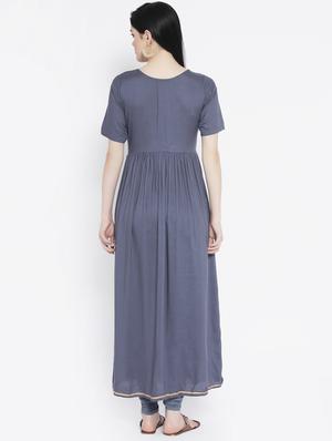 sequined work a-line kurta - 17183964 - Standard Image - 3
