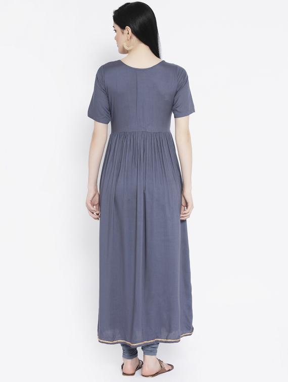 sequined work a-line kurta - 17183964 - Zoom Image - 3