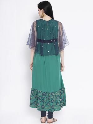 sequined work a-line kurta - 17183968 - Standard Image - 3