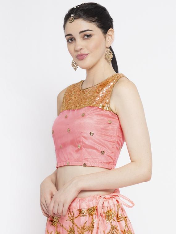 sequined embroidered blouse - 17183985 - Zoom Image - 2