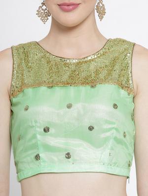 sequined yoke blouse - 17183986 - Standard Image - 5