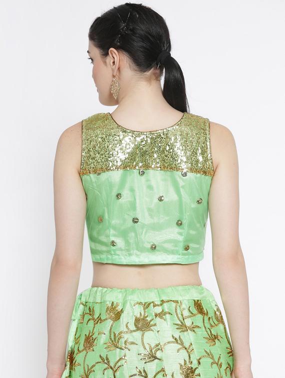 sequined yoke blouse - 17183986 - Zoom Image - 3