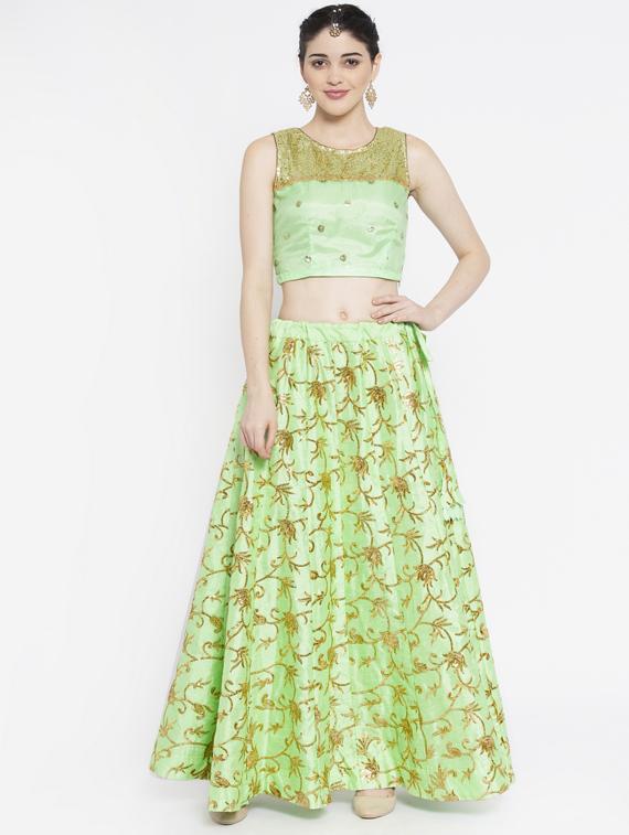 sequined yoke blouse - 17183986 - Zoom Image - 4