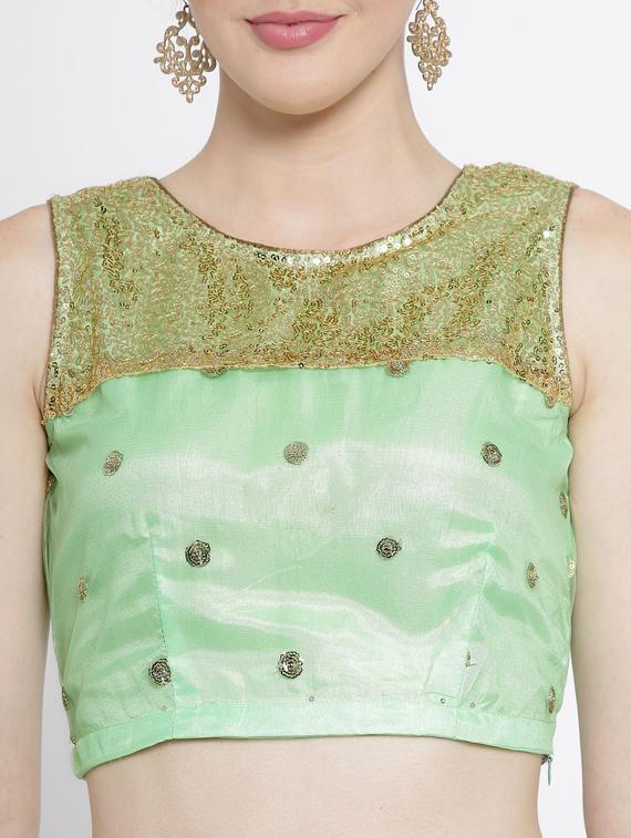 sequined yoke blouse - 17183986 - Zoom Image - 5