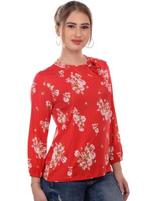 red viscose regular top - 17184077 - Standard Image - 2