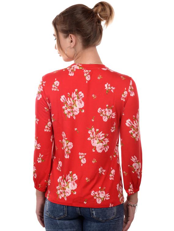 red viscose regular top - 17184077 - Zoom Image - 3