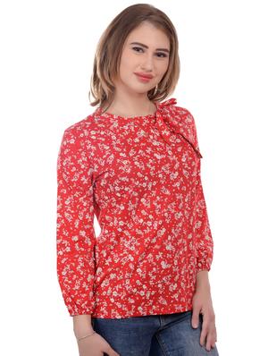 red cotton polyester regular top - 17184085 - Standard Image - 2