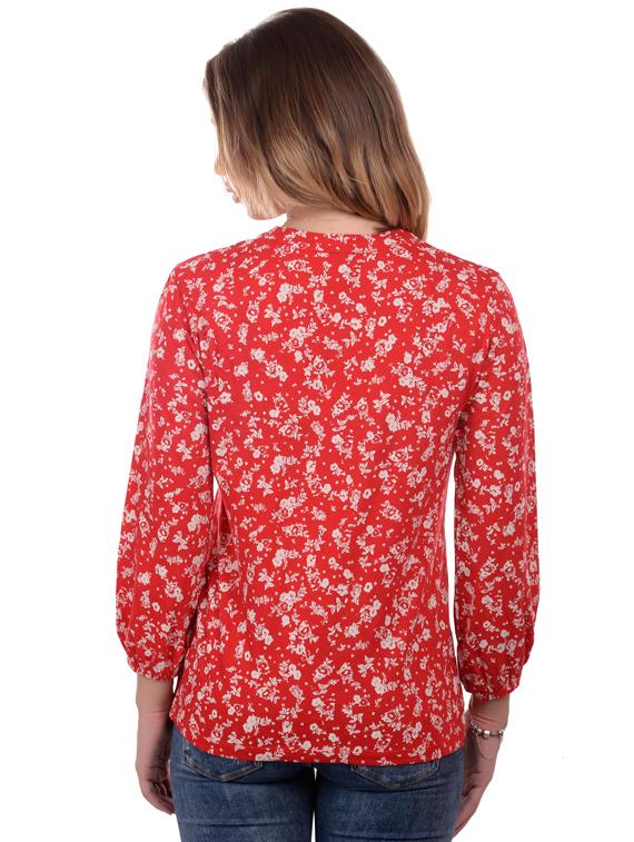 red cotton polyester regular top - 17184085 - Zoom Image - 3