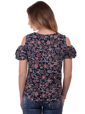 cold shoulder floral top - 17184088 - Standard Image - 3