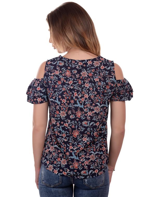cold shoulder floral top - 17184088 - Zoom Image - 3
