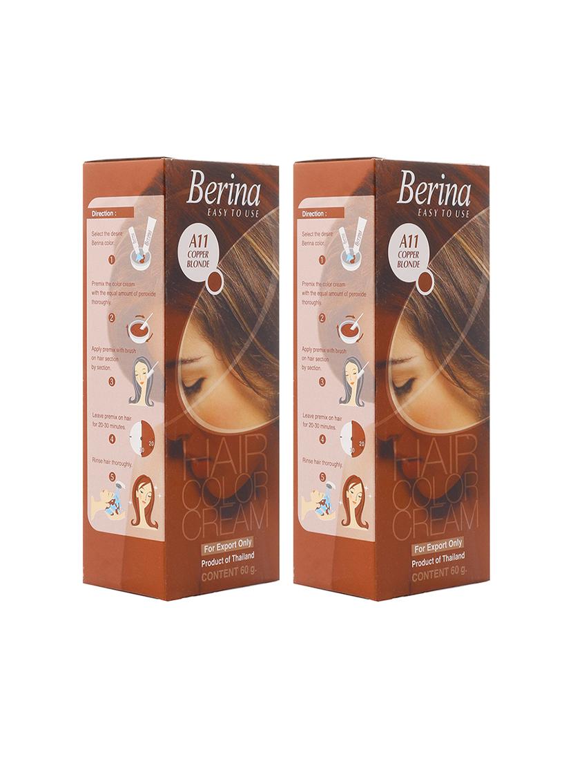 berina a11 copper blonde hair color cream 60gm pack of 2 - 17184412 - Zoom Image - 2