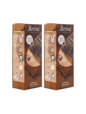 berina a42 deep dark brown hair color cream 60gm pack of 2 - 17184443 - Standard Image - 2