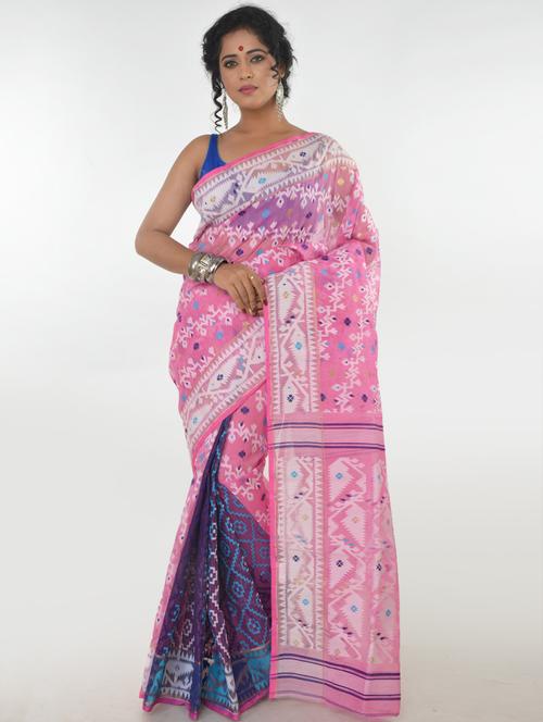 ikat jamdani saree - 17184928 - Standard Image - 1
