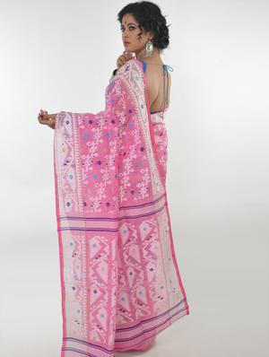 ikat jamdani saree - 17184928 - Standard Image - 2