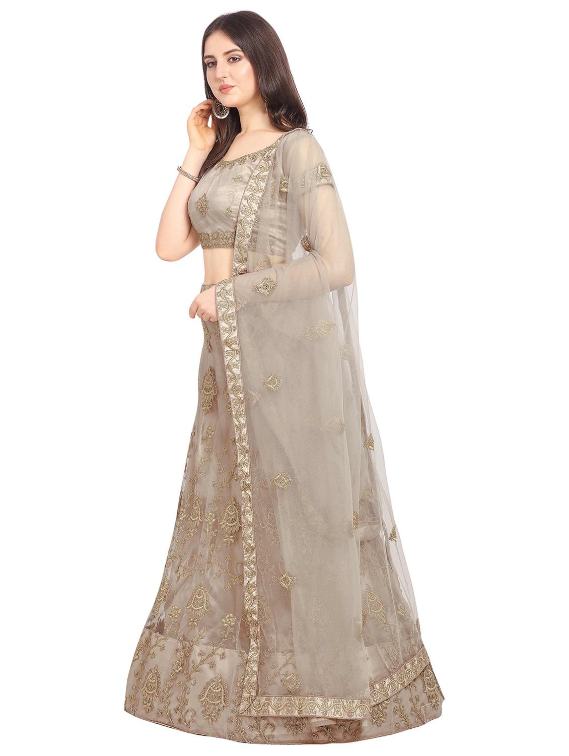 tonal embroidered a-line lehenga - 17184946 - Zoom Image - 2