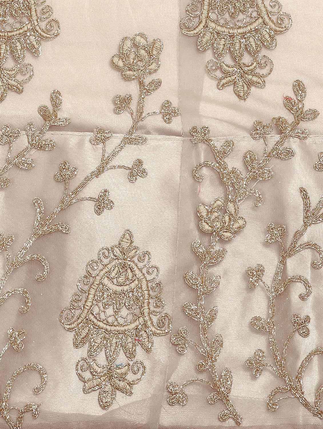 tonal embroidered a-line lehenga - 17184946 - Zoom Image - 5