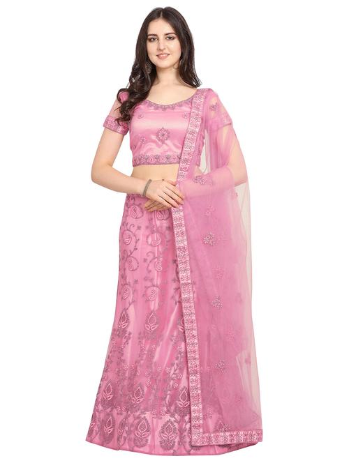 tonal embroidered a-line lehenga - 17184950 - Very Small Image - 1