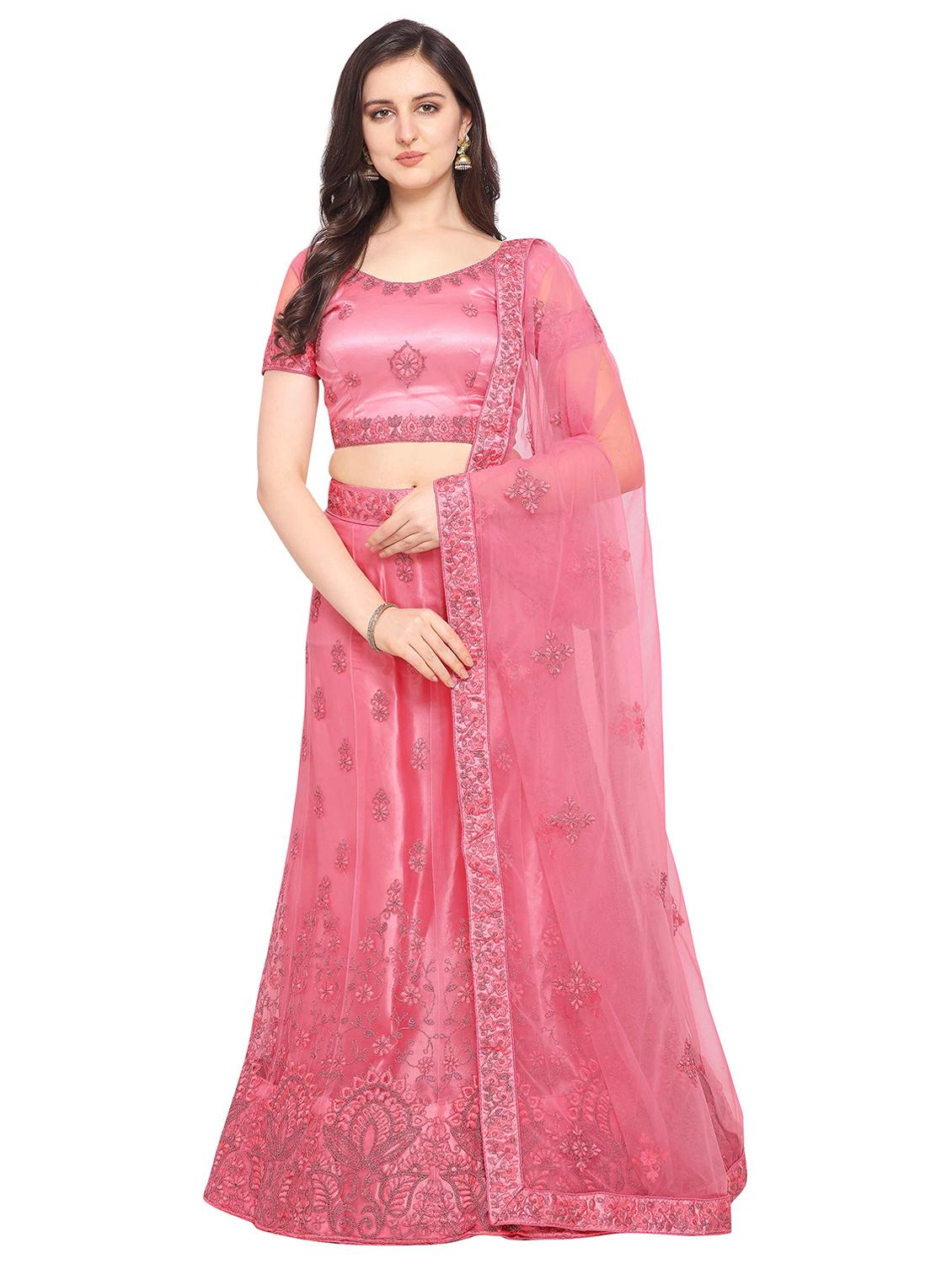 tonal embroidered a-line lehenga - 17184958 - Zoom Image - 1
