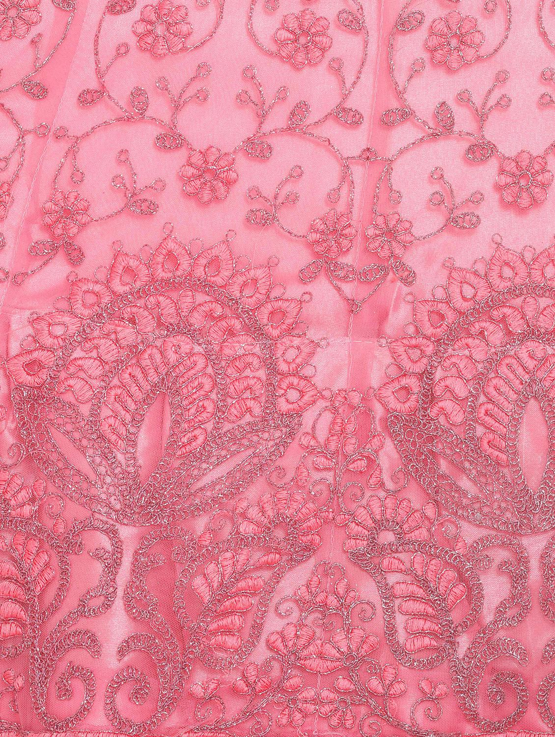 tonal embroidered a-line lehenga - 17184958 - Zoom Image - 4