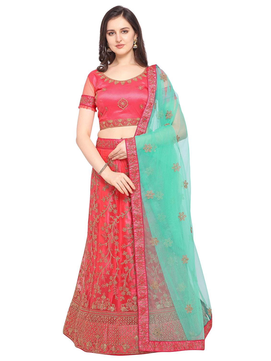 tonal embroidered a-line lehenga - 17184965 - Zoom Image - 1
