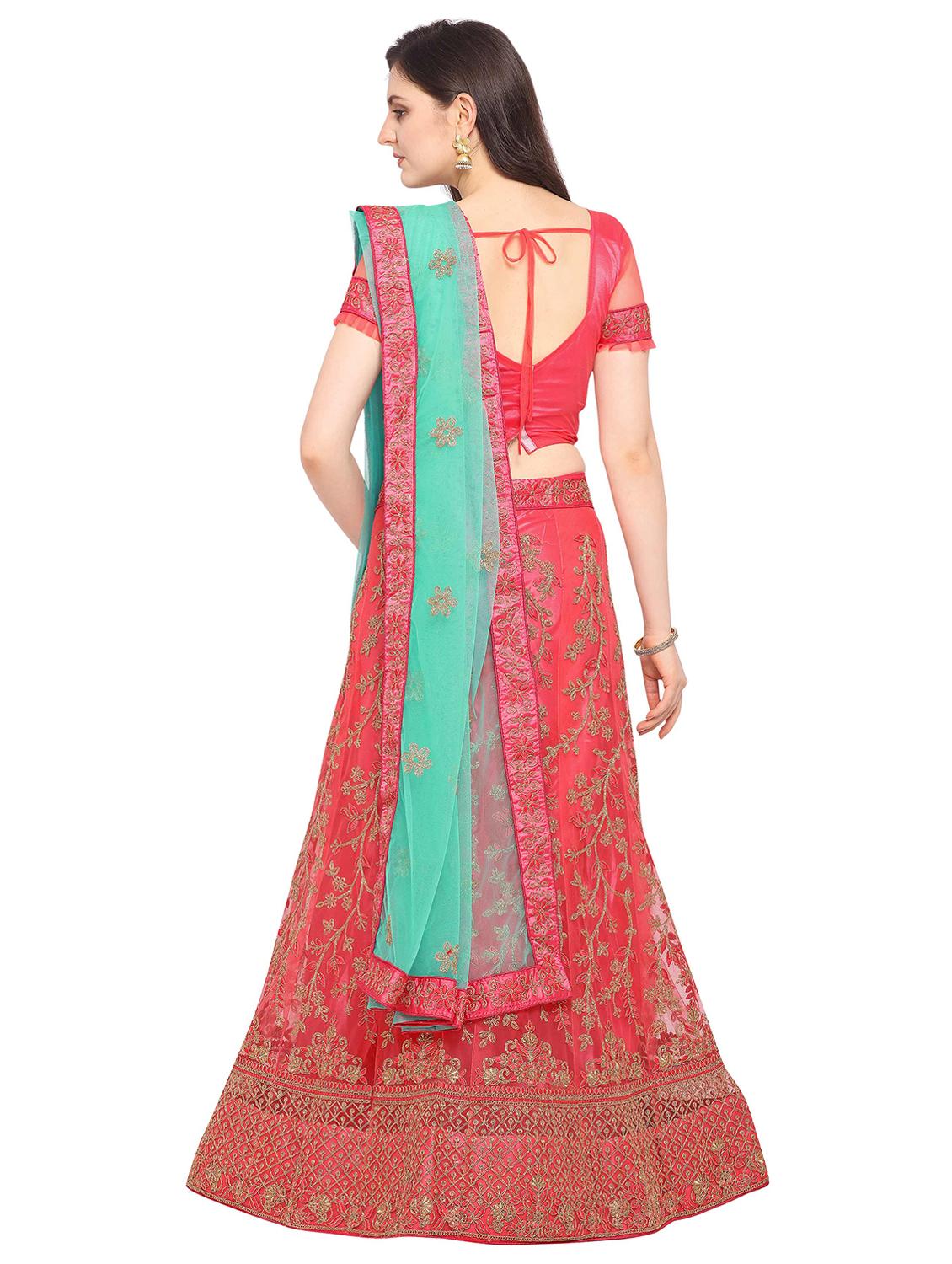tonal embroidered a-line lehenga - 17184965 - Zoom Image - 3