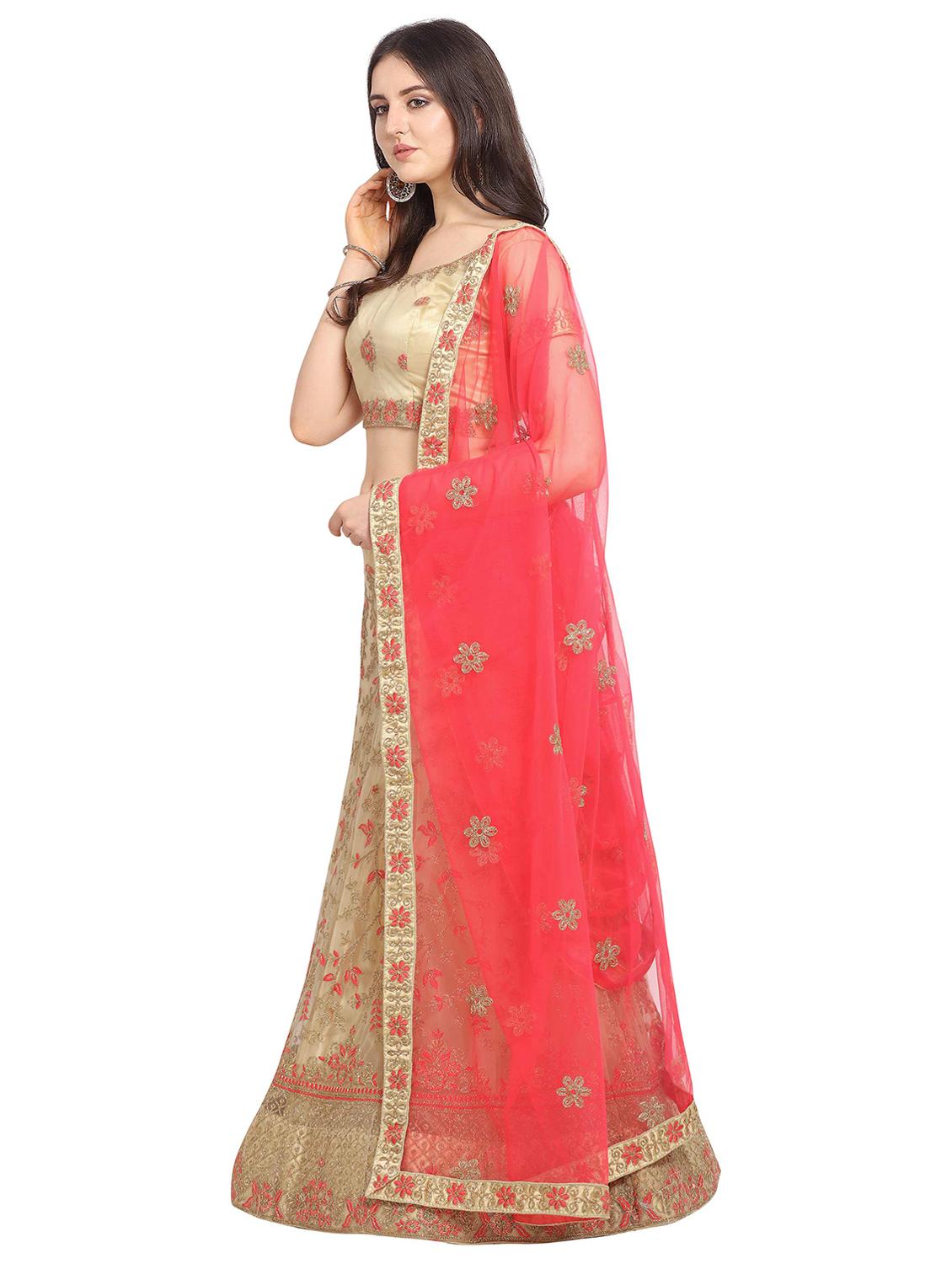 tonal embroidered a-line lehenga - 17184966 - Zoom Image - 2